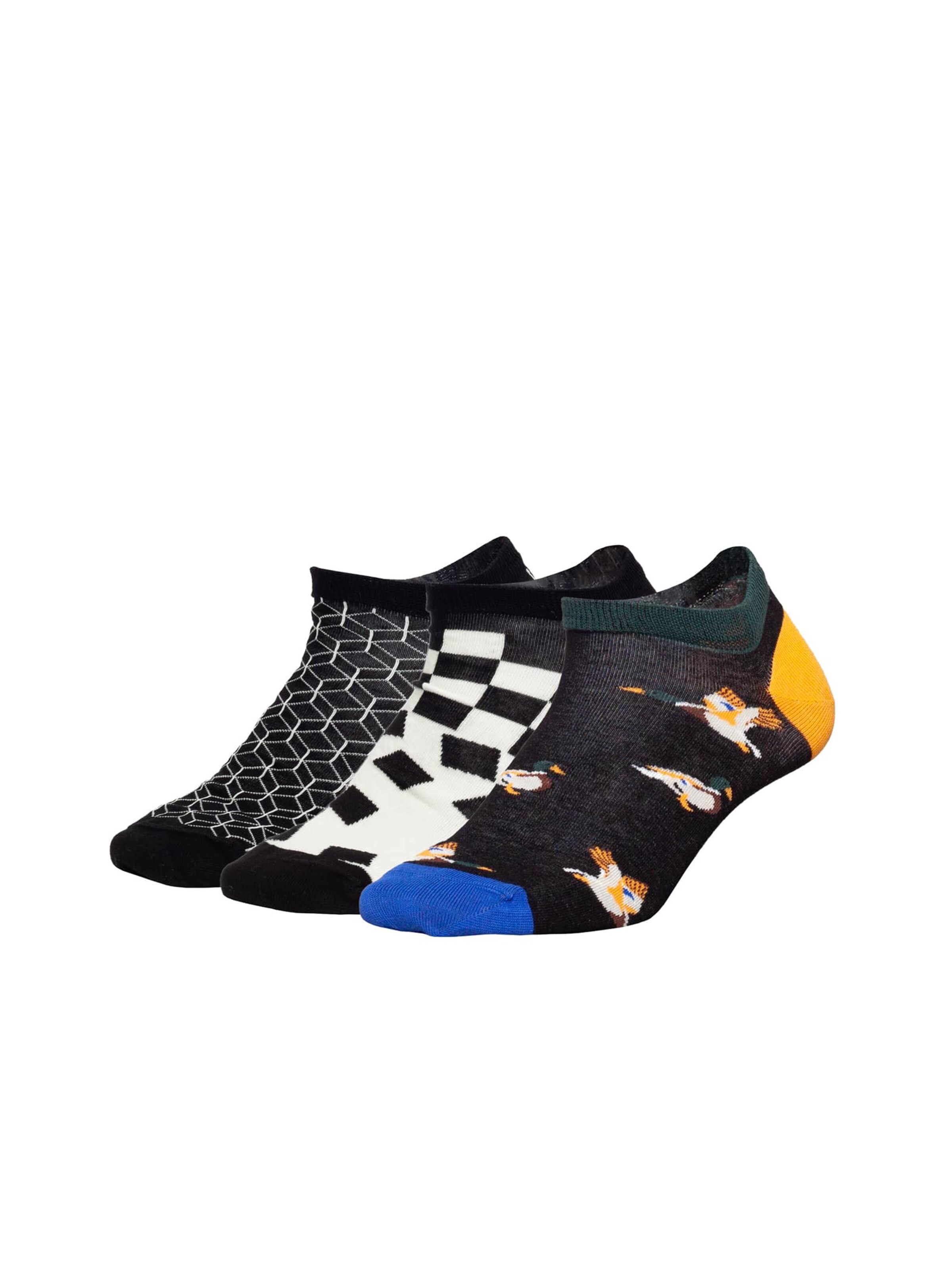 Chaussettes 'Short Duck Geometrics' DillySocks en mélange de couleurs : devant