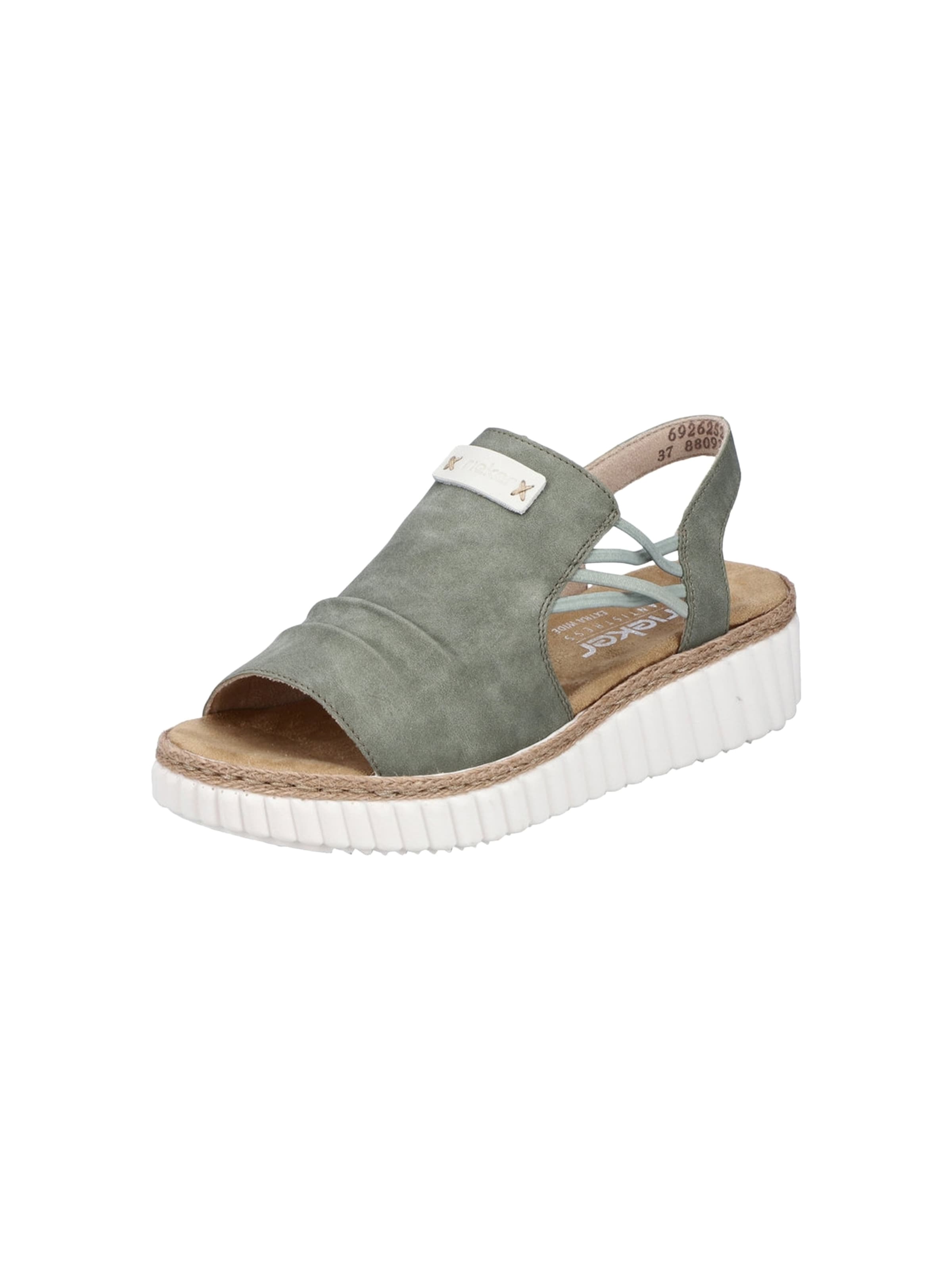 Rieker - Sandalias en verde: frente