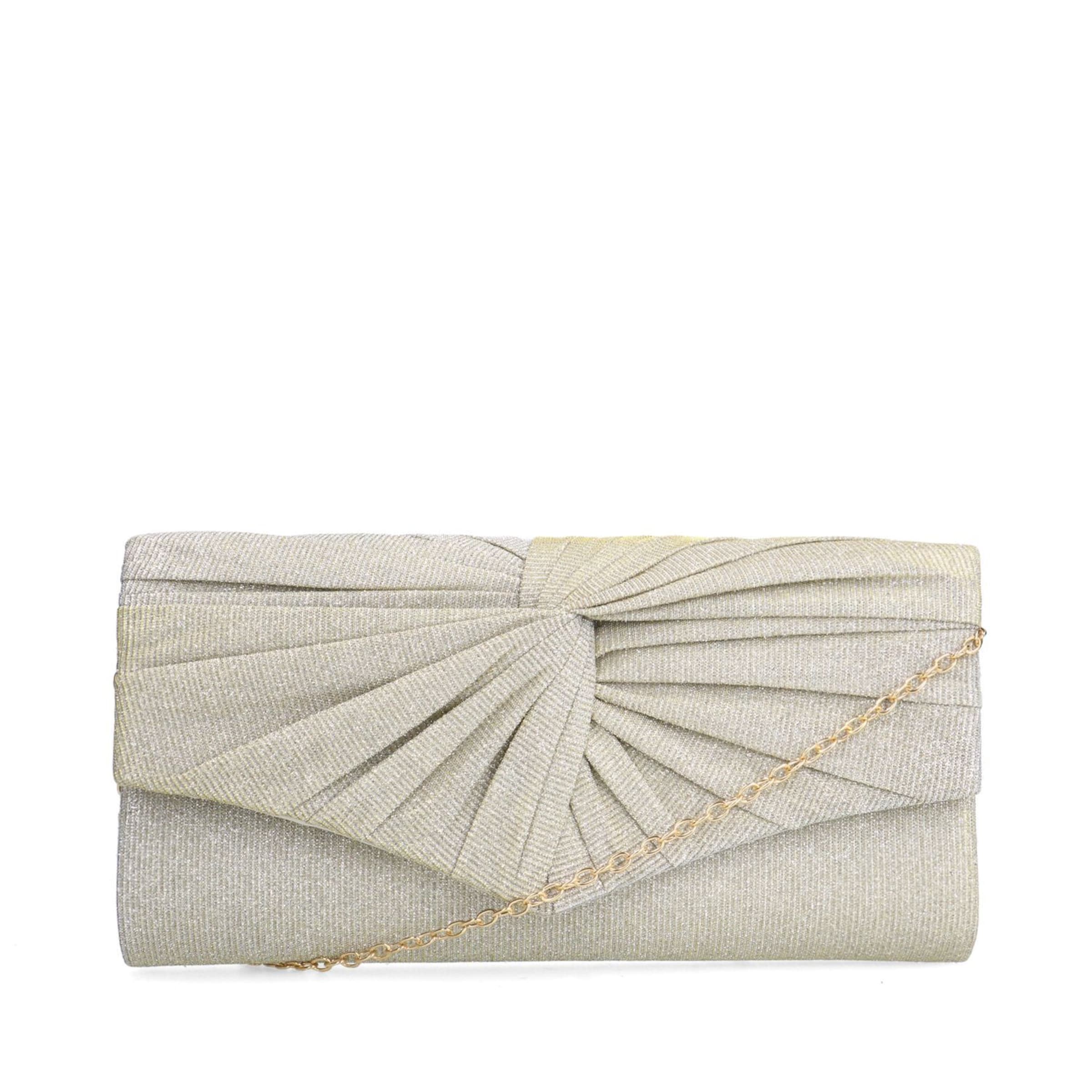MANFIELD Clutch in Silver: front