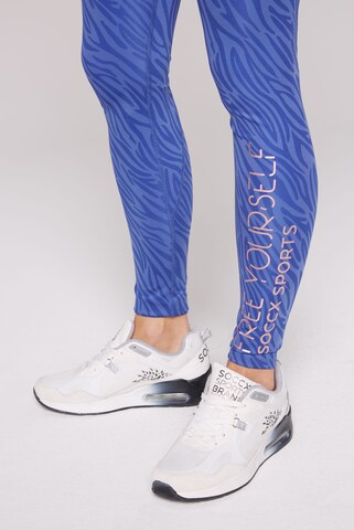 Soccx Skinny Leggings 'Free Yourself' in Blauw