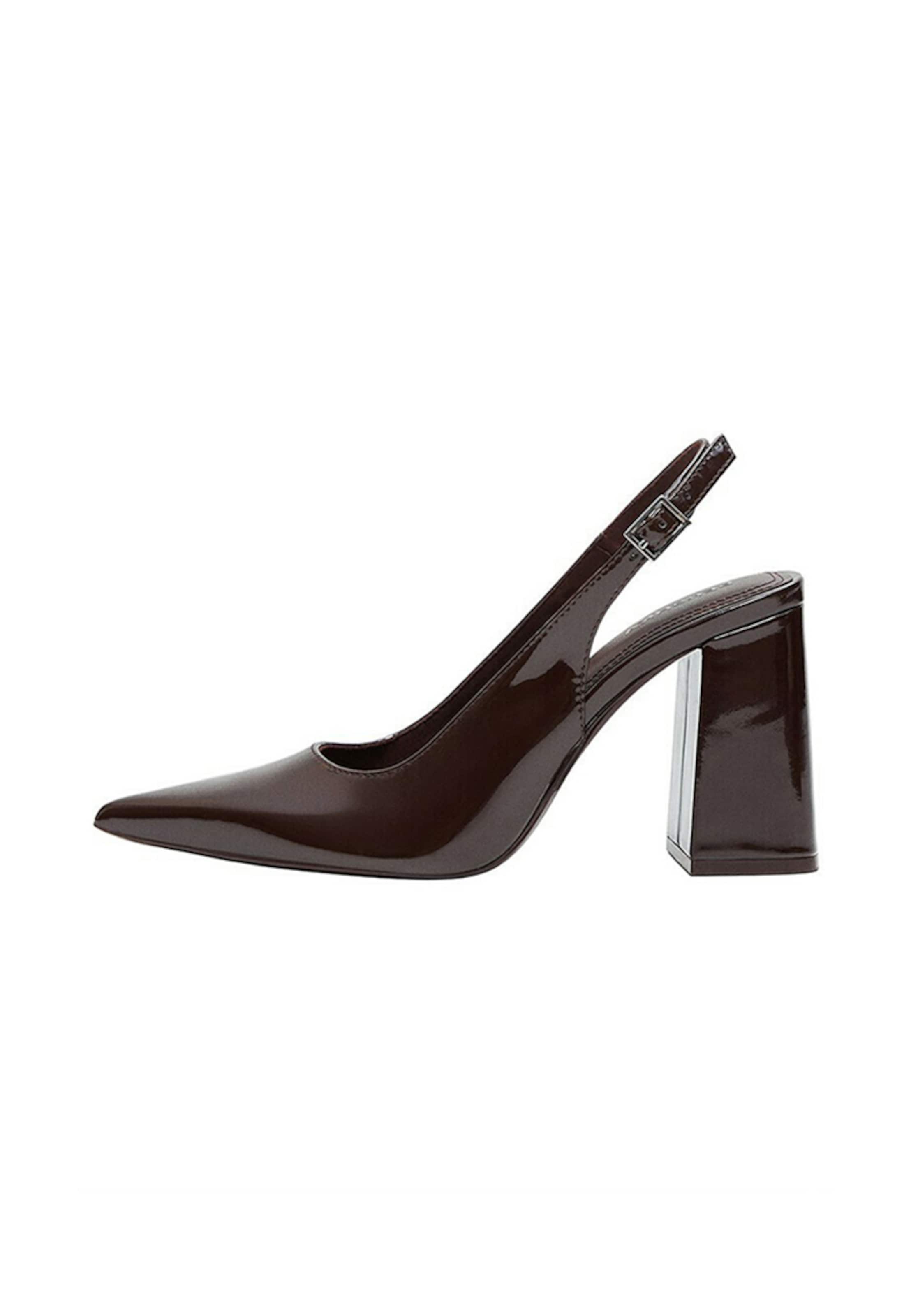Bershka Slingpumps in Bruin: voorkant