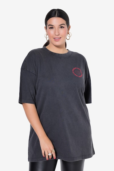 Studio Untold Shirt in de kleur Antraciet / Rood, Productweergave