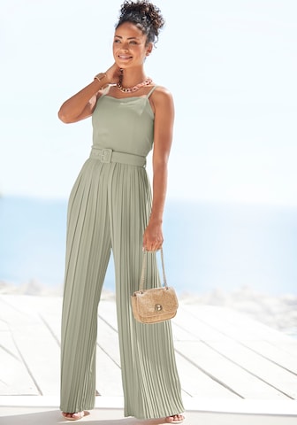 LASCANA Jumpsuit in Groen: voorkant