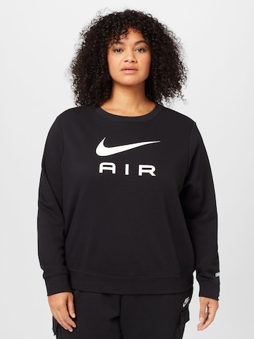 Nike Sportswear Athletic Sweatshirt in Black: front