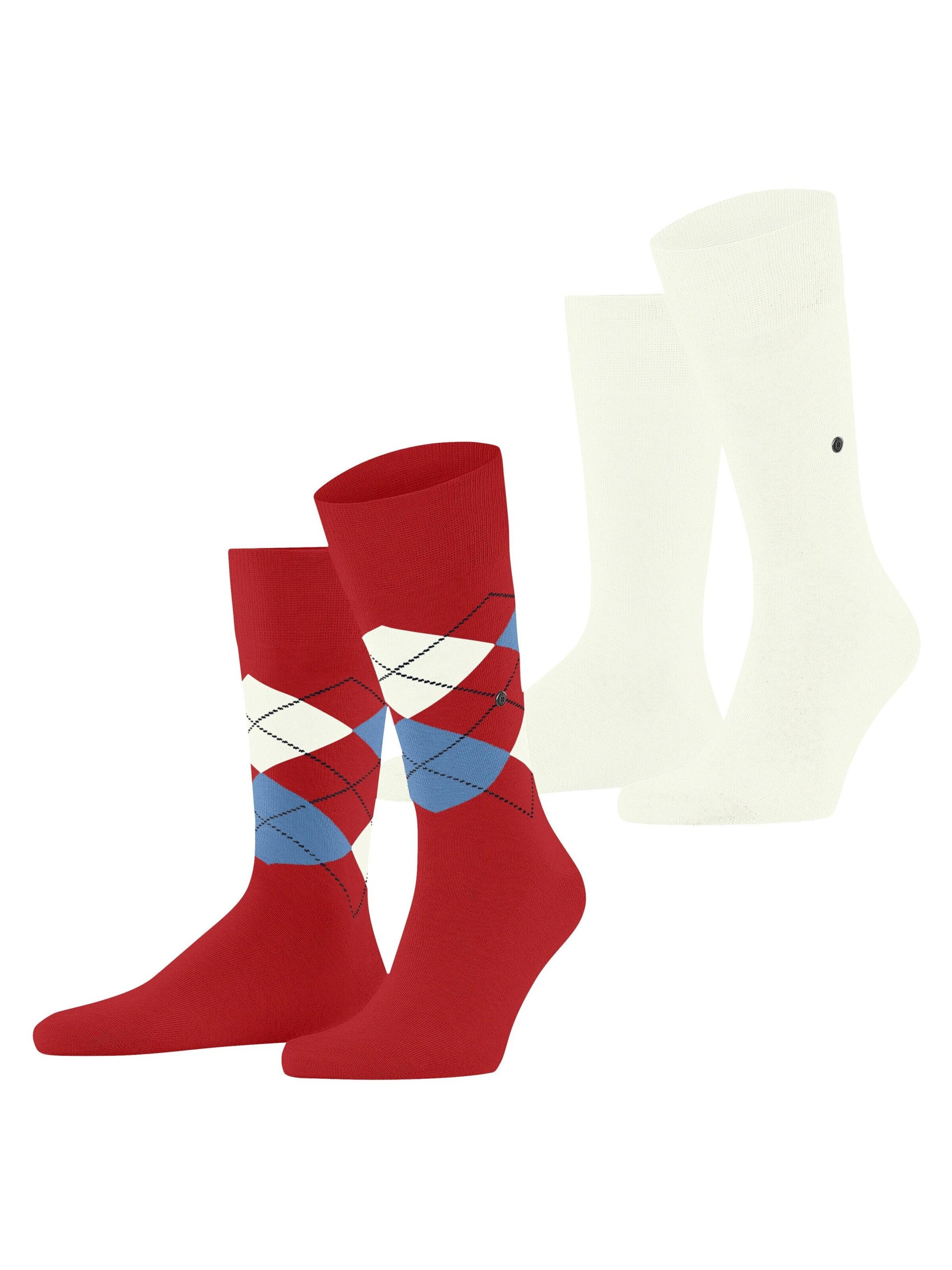 BURLINGTON Socken 'Everyday Argyle Mix 2-Pack'‌ in Pink: Vorderseite