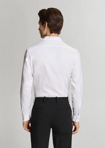 MANGO MAN Super Slim Fit Button Up Shirt 'Emotion' in White