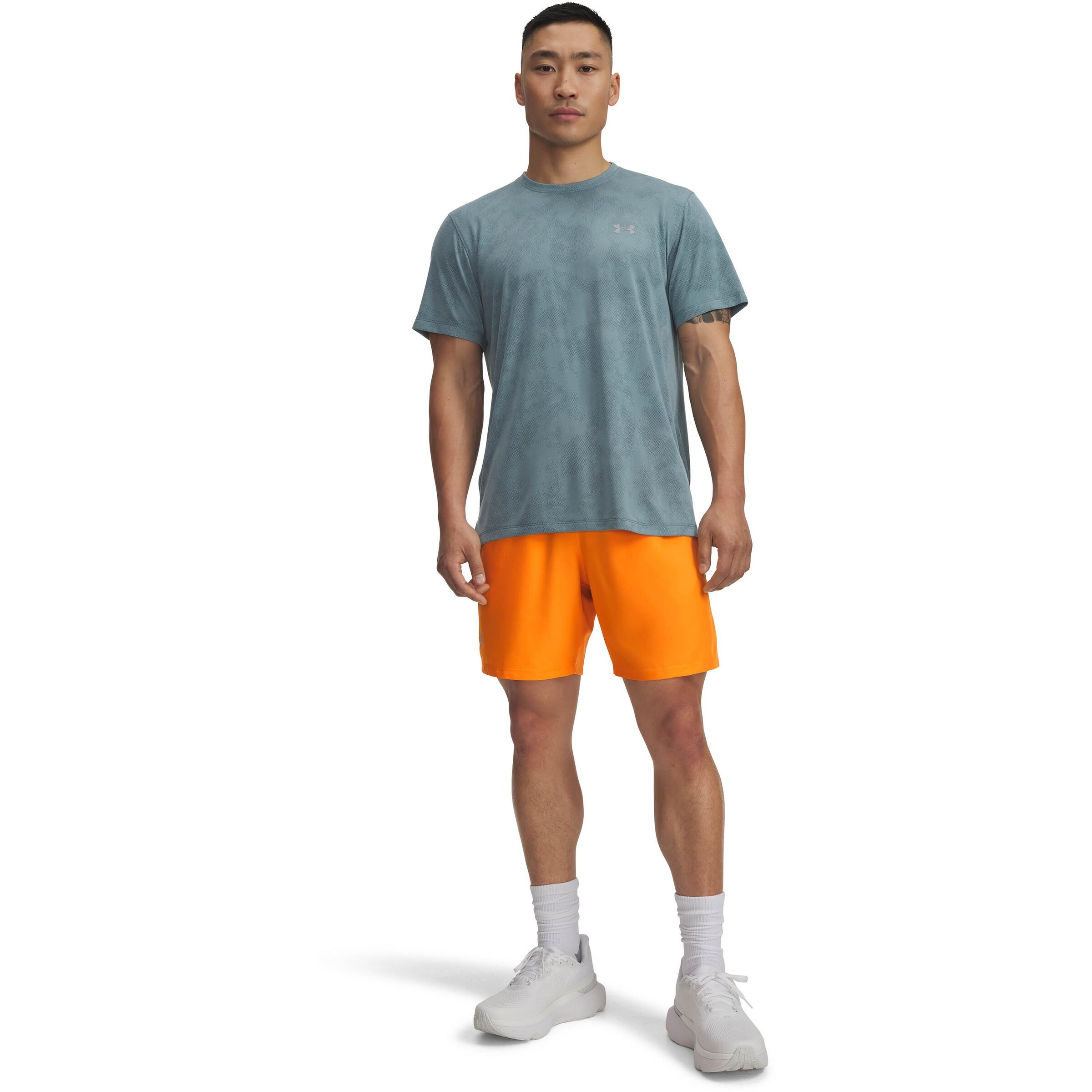 UNDER ARMOUR Regular Sportbroek 'Launch 7' in Oranje
