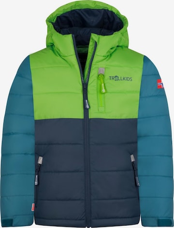 TROLLKIDS Winter Jacket in Green: front