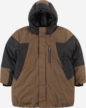 BOSS Kidswear Winter Jacket in Brown: front