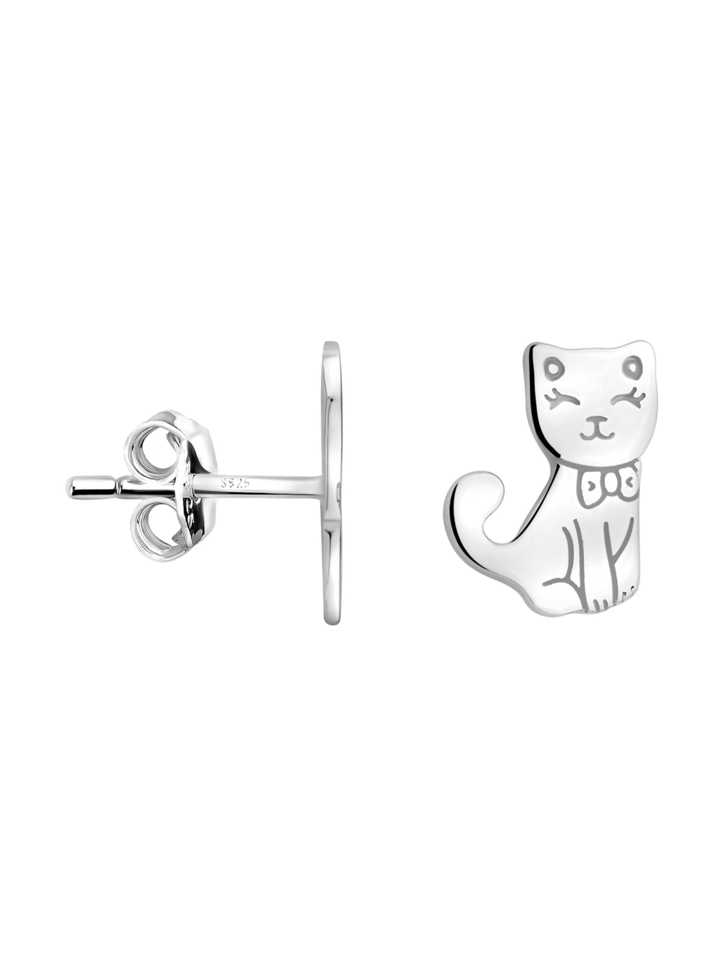 Sofia Milani Ohrringe 'Cat'‌‌‌‌‌‌‌‌ in One Size in silber, Produktansicht