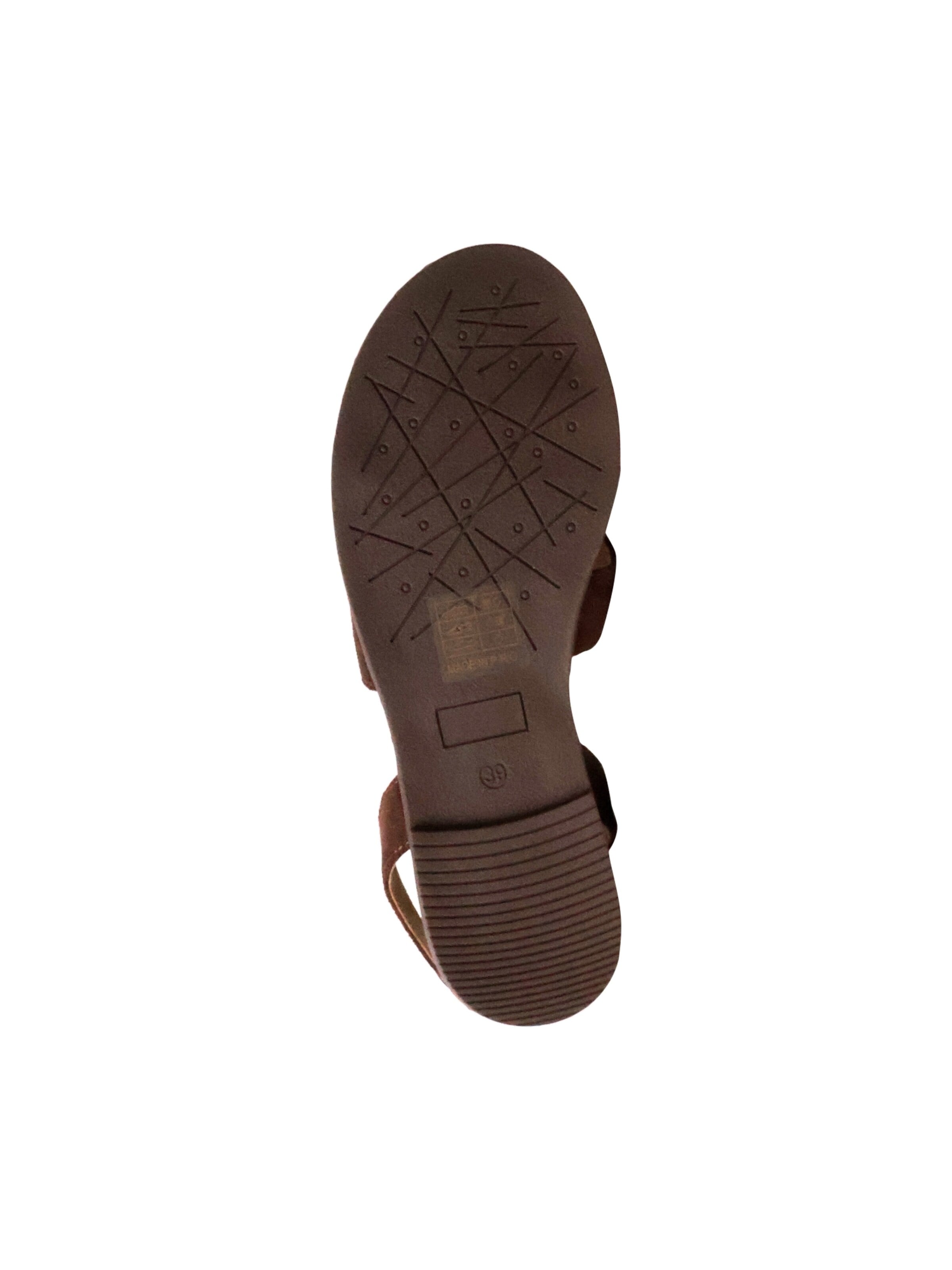 Super Mode Sandały 'Flache Riemchensandalen' w kolorze brązowy