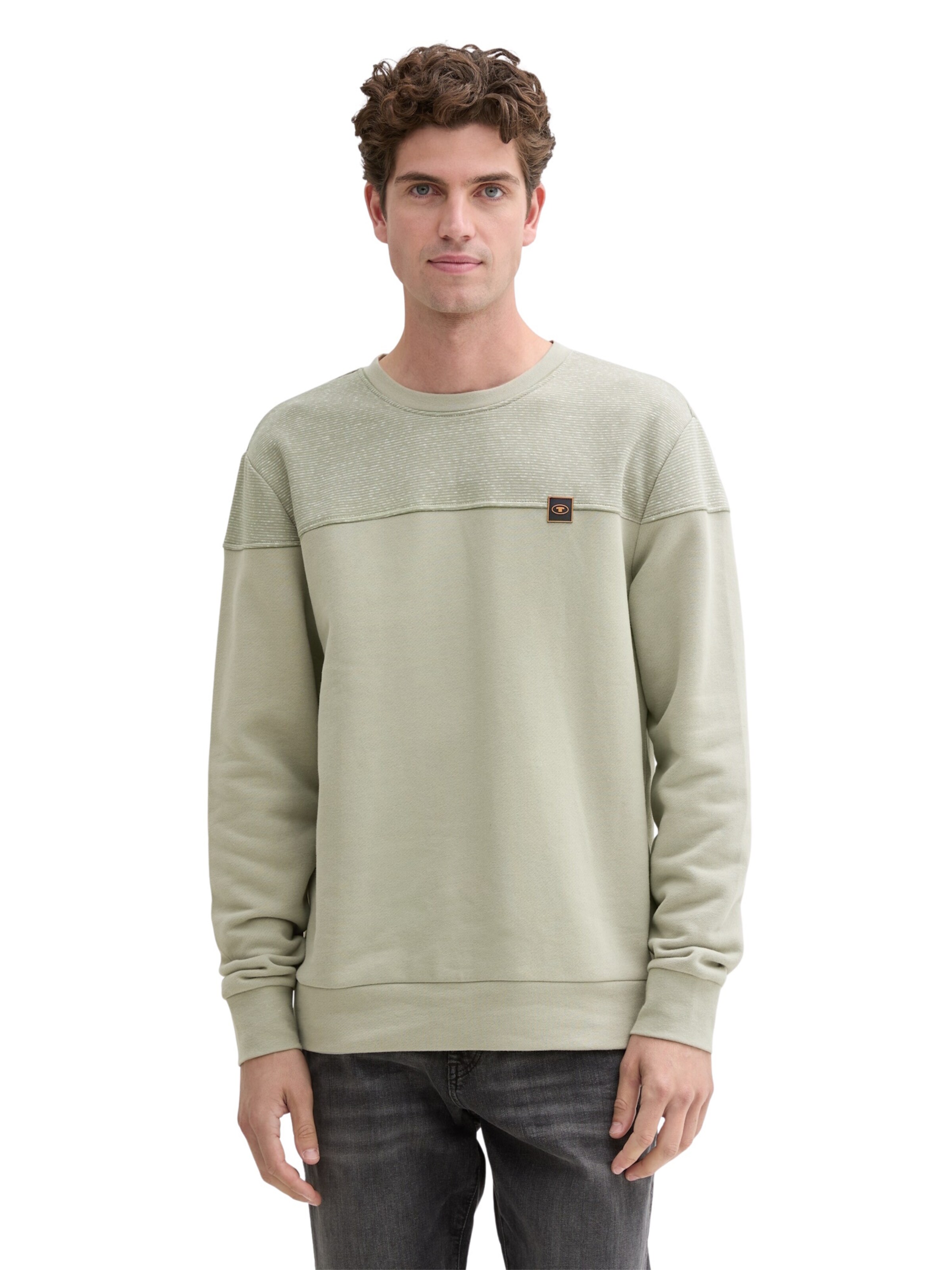 TOM TAILOR Sweatshirt in Green: front