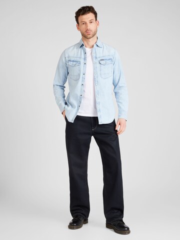 G-Star RAW Slim fit Overhemd in Blauw