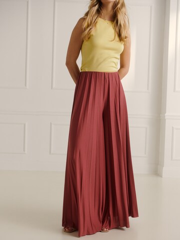 Wide leg Pantaloni 'Samantha' di Guido Maria Kretschmer Women in rosa: frontale