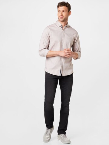 JOOP! Jeans Regular Fit Hemd 'Haven' in Beige