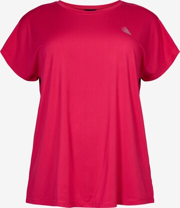 Active by Zizzi Shirts 'Abasic' i pink: forside