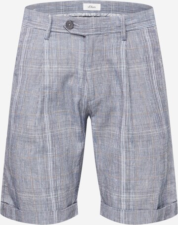 s.Oliver BLACK LABEL - Slimfit Pantalón en azul: frente