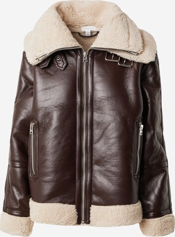 TOPSHOP Jacke in Braun: predná strana