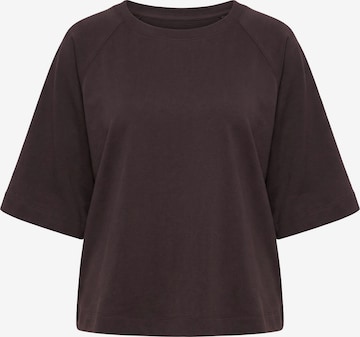Sweat-shirt Ulla Popken en marron : devant