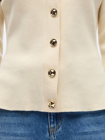 OBJECT Knit Cardigan 'OBJReynard' in Beige