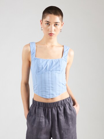 Monki Top in Blue: front