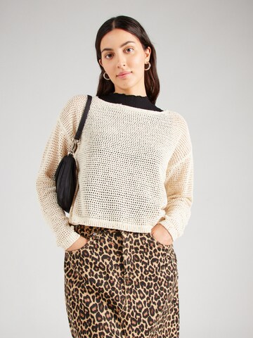Pull-over VERO MODA en beige : devant