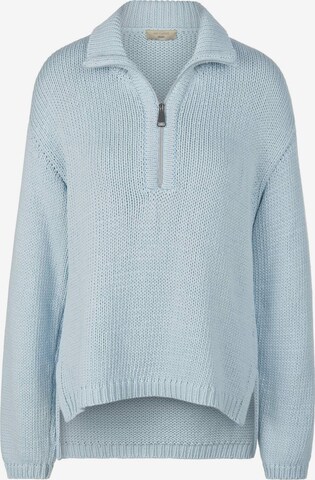 tRUE STANDARD Strickpullover Cotton in Blau: predná strana