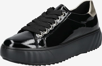 Chaussure de sport à lacets ARA en noir : devant