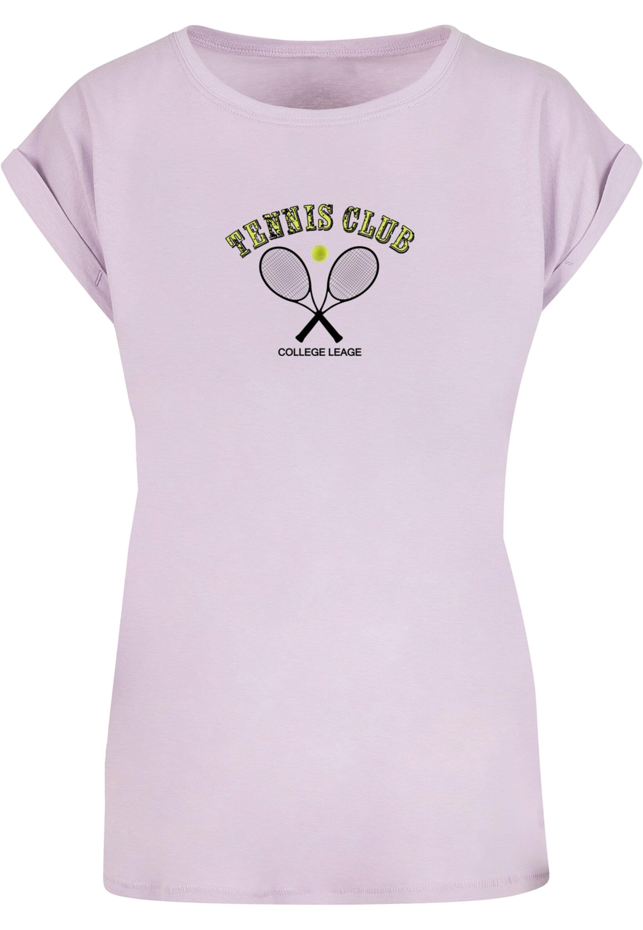 Merchcode T-Shirt 'Tennis Club' in Lila: Vorderseite