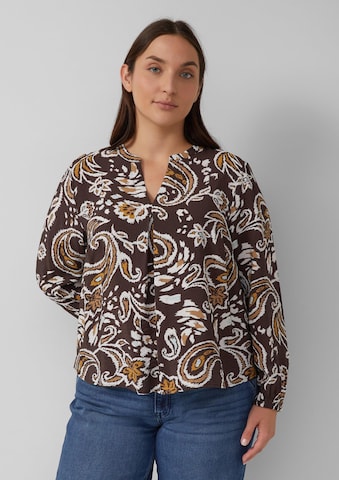 s.Oliver Blouse in Bruin: voorkant