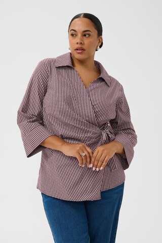 KAFFE CURVE Bluse 'KCNinah' in Rot: Vorderseite