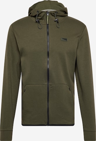 JACK & JONES Zip-Up Hoodie in Green: front