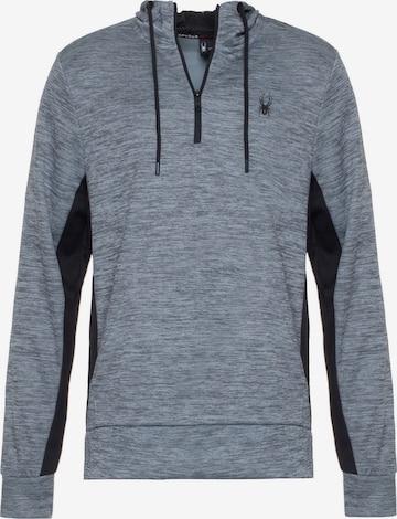 Sweat de sport Spyder en gris : devant