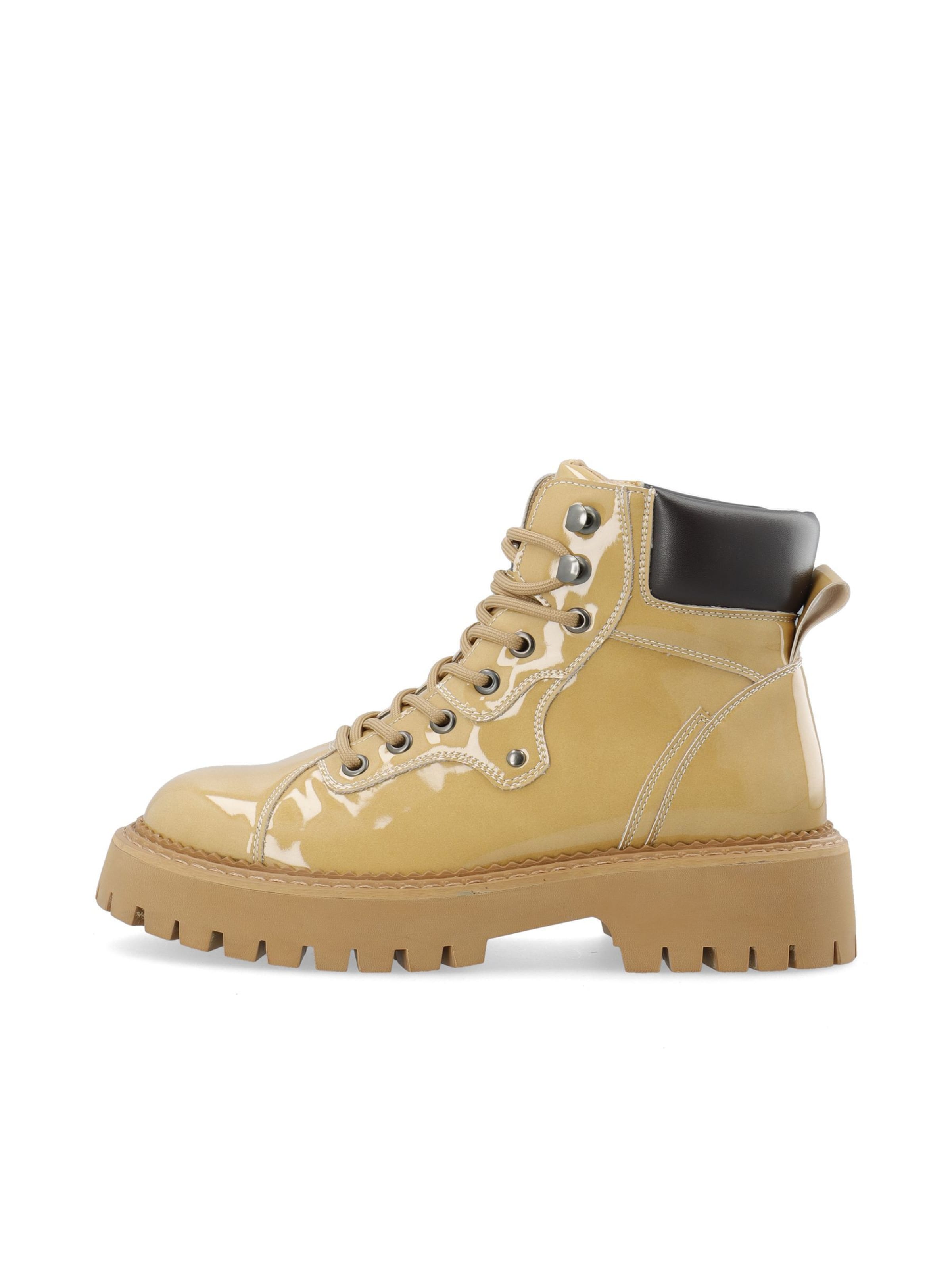 Bottines à lacets Bianco en beige : devant