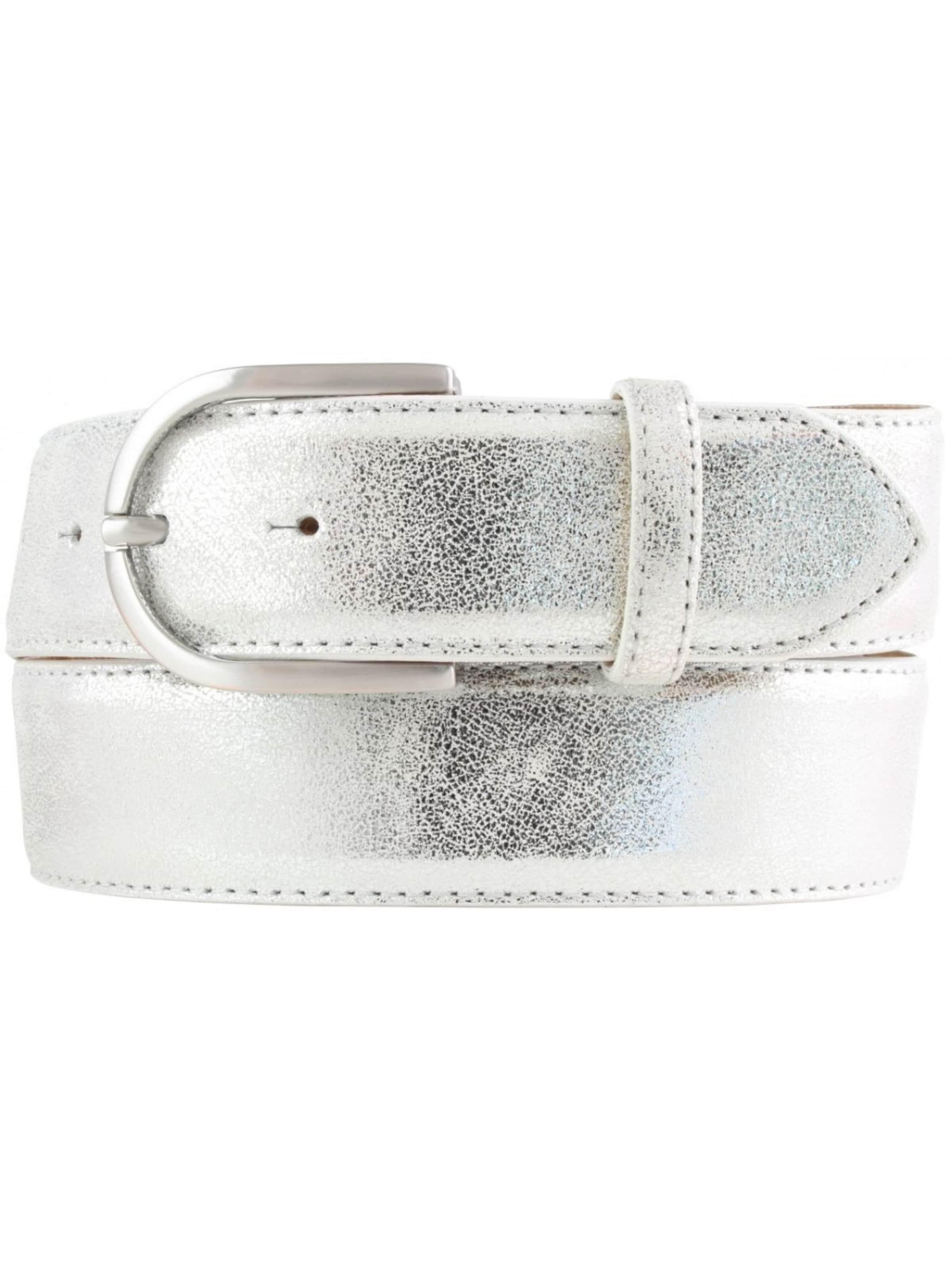 BELTINGER Belt 'Leccea' in Silver: front