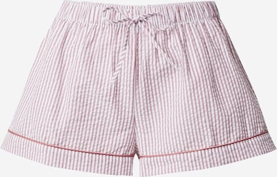Hunkemöller Pantalon de pyjama en rosé / blanc, Vue avec produit