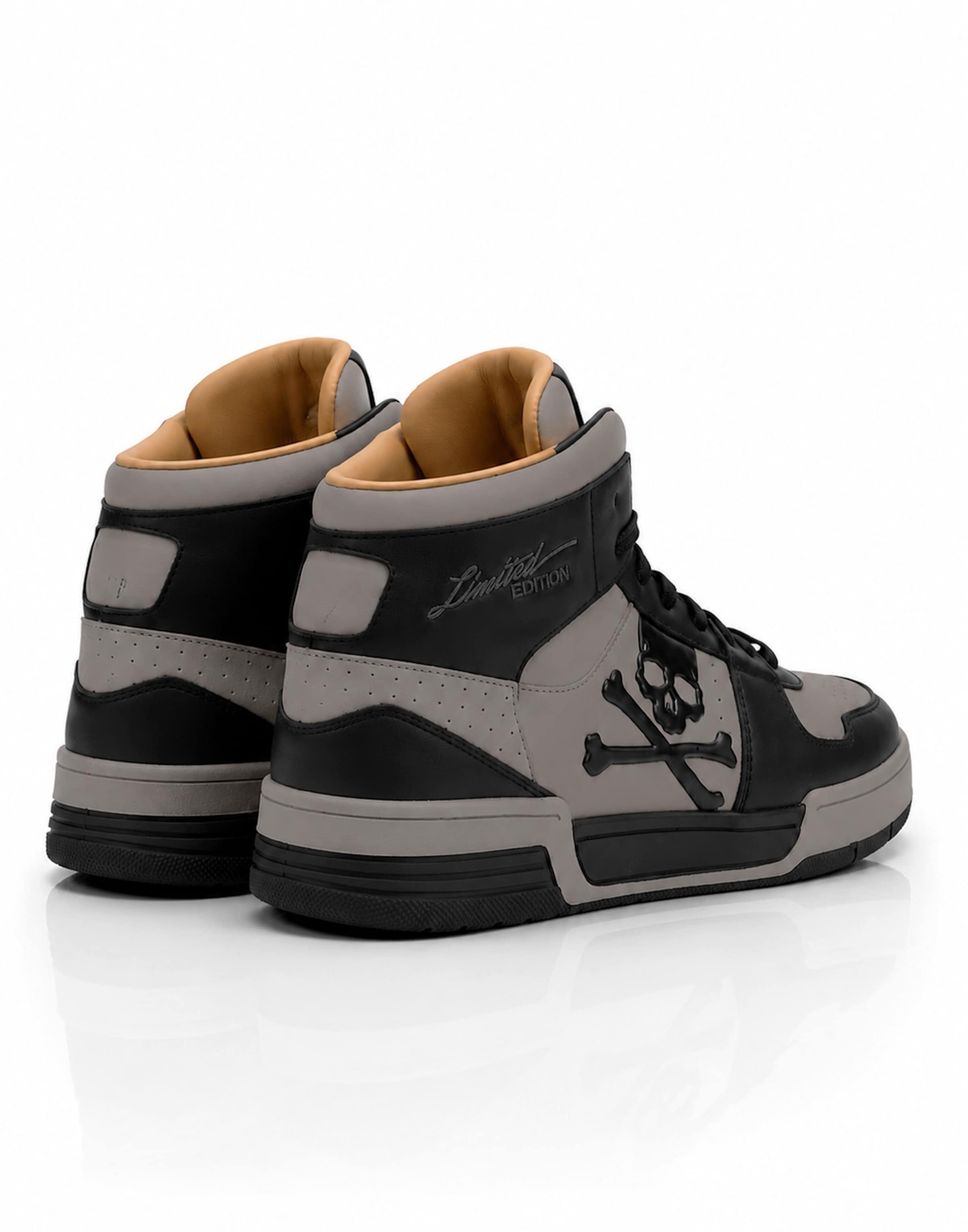 Philipp Plein - Sapatilhas altas 'Notorius' em castanho