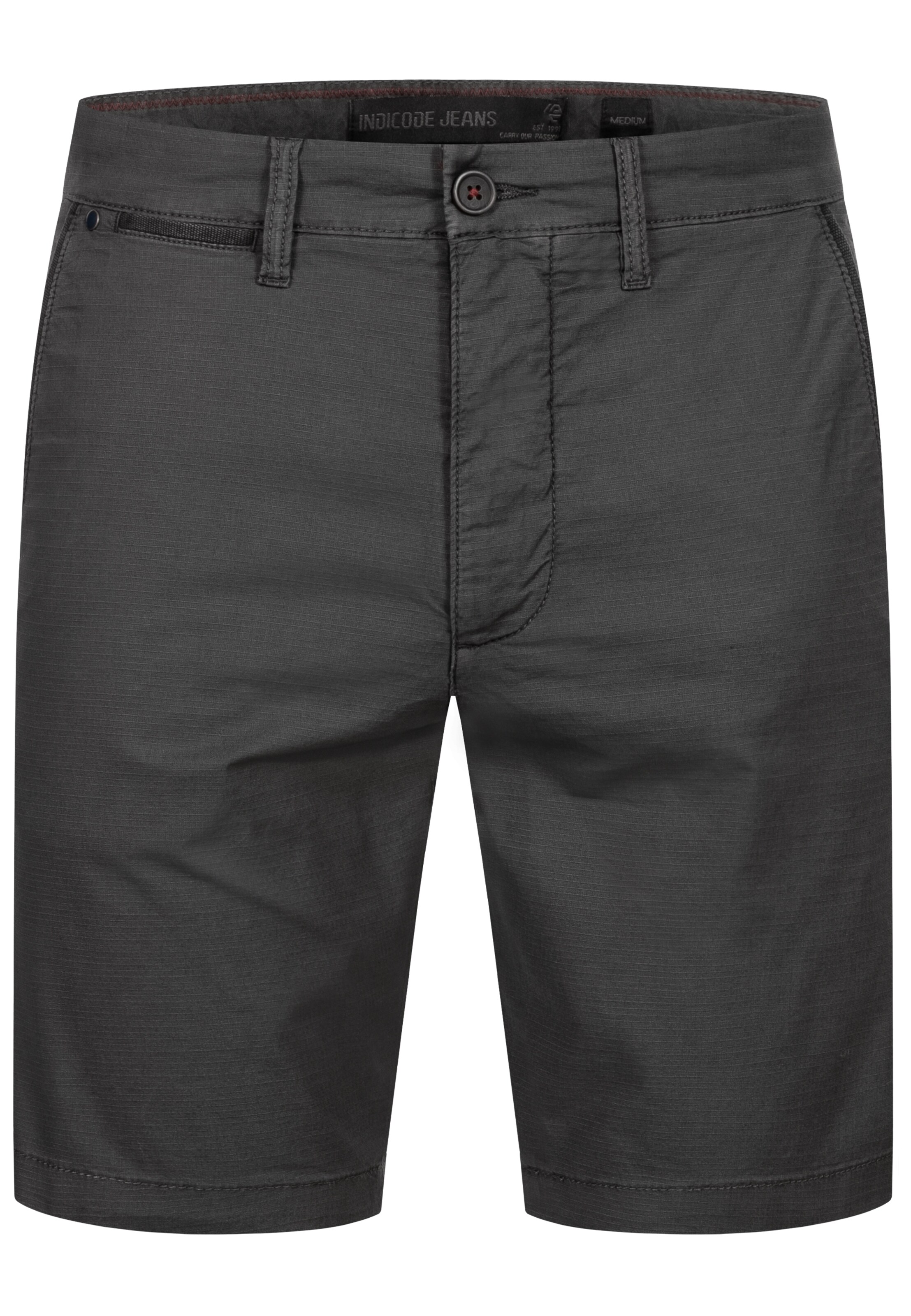 INDICODE JEANS Shorts 'Hutchico' in Grau: Vorderseite