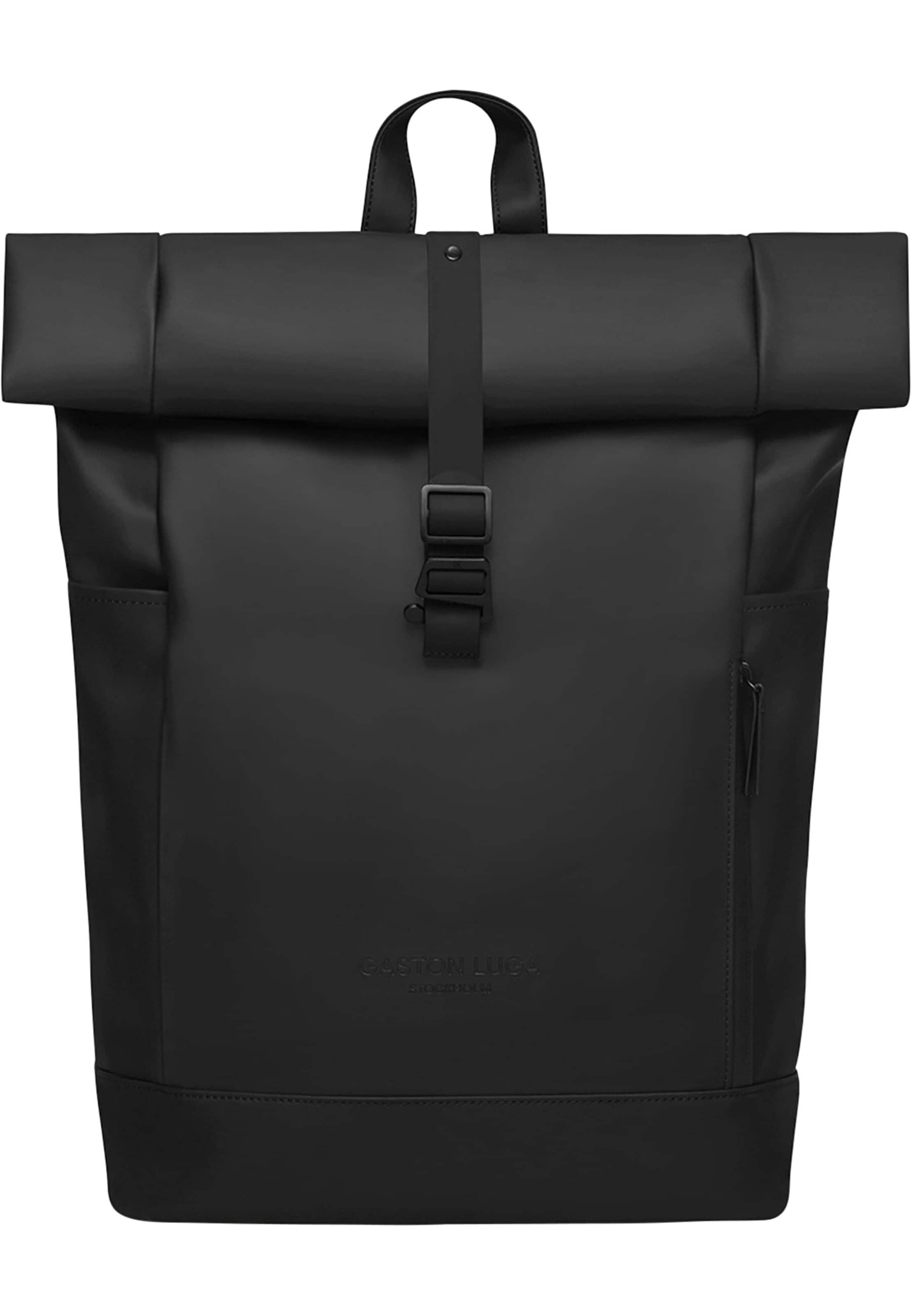 Gaston Luga Backpack 'Spläsh Rolltop' in Black: front
