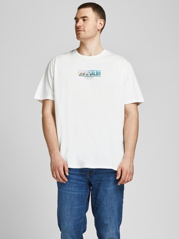 Jack & Jones Plus T-Shirt 'Booster' in Weiß: predná strana