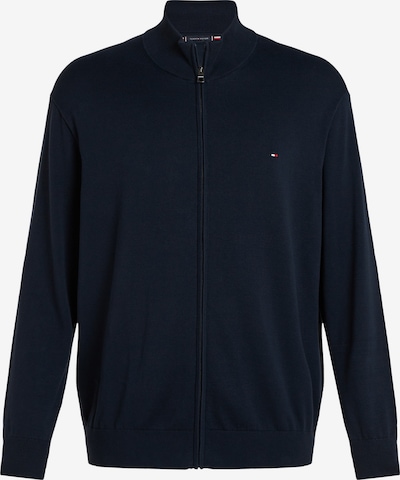 Tommy Hilfiger Big & Tall Neuletakki 'Plus Flag Embroidery Zip-thru' koossa XXL värissä yönsininen / punainen / offwhite, Tuotenäkymä