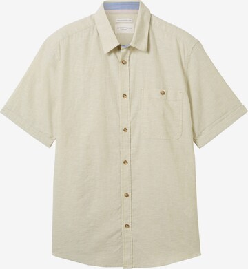 Coupe regular Chemise TOM TAILOR en beige : devant