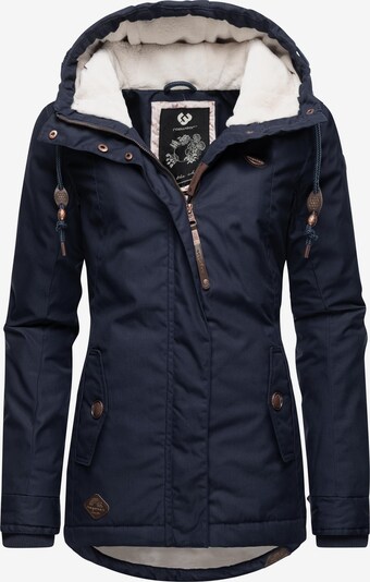 Ragwear Winterjas 'Monade' in de kleur Navy / Bruin / Offwhite, Productweergave