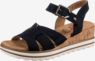 Relife Strap Sandals 'Hursul' in Blue: front