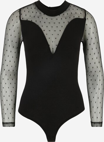 Pieces Petite Shirt bodysuit 'SECIL' in Black: front