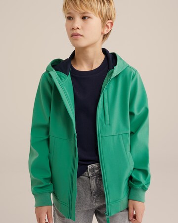 WE Fashion Φθινοπωρινό και ανοιξιάτικο μπουφάν σε πράσινο: μπροστά