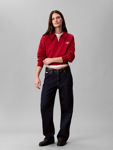 Calvin Klein Jeans Sweatshirt in Rot