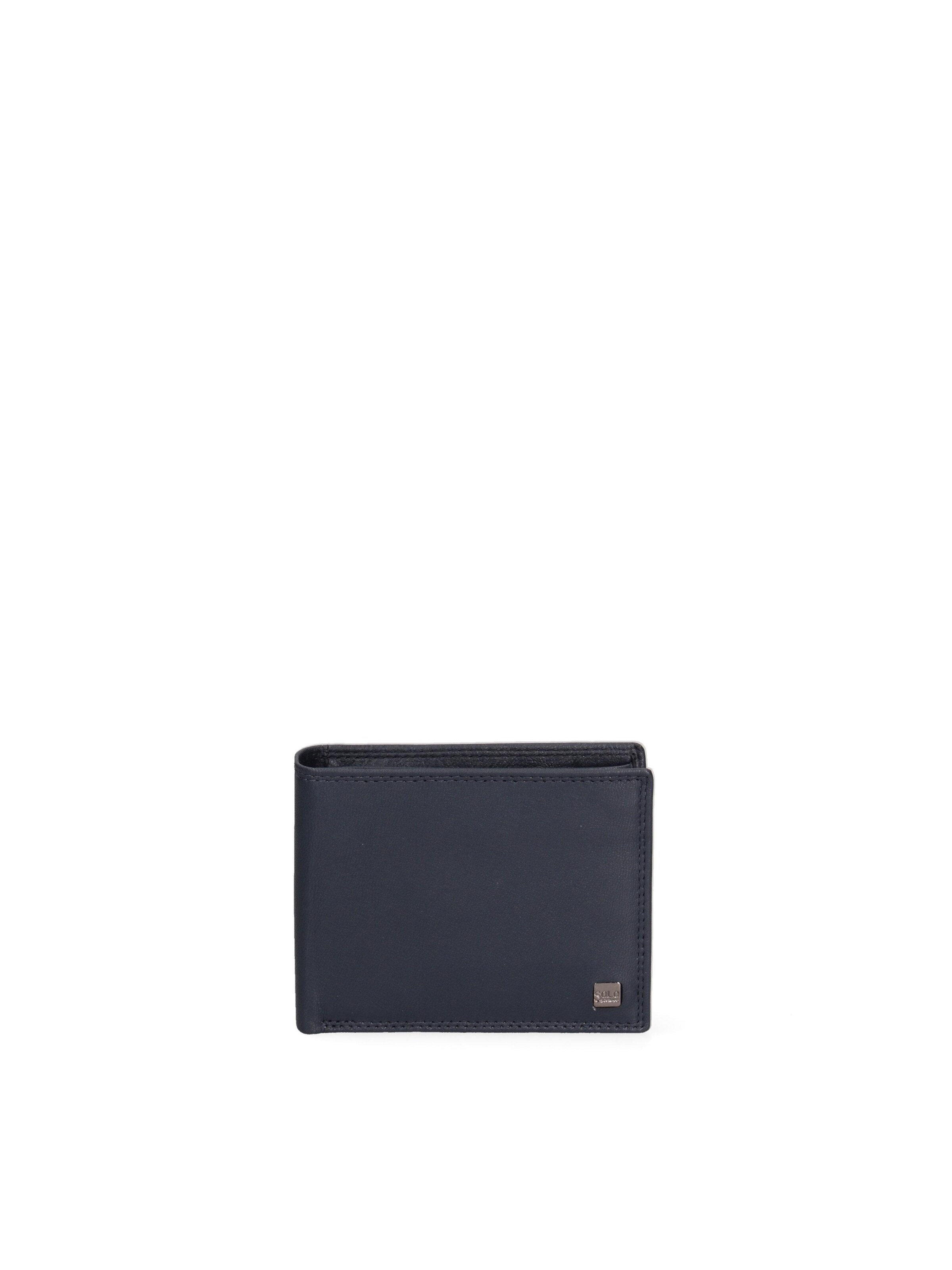 Portamonete 'Portafoglio Uomo Vera Pelle - Solo Soprani Slim Compatto 12x9,5 cm' di Solo Soprani in blu: frontale