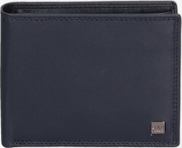 Portamonete 'Portafoglio Uomo Vera Pelle - Solo Soprani Slim Compatto 12x9,5 cm' di Solo Soprani in blu: frontale
