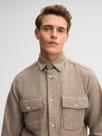 JOOP! Jeans Comfort fit Button Up Shirt in Beige